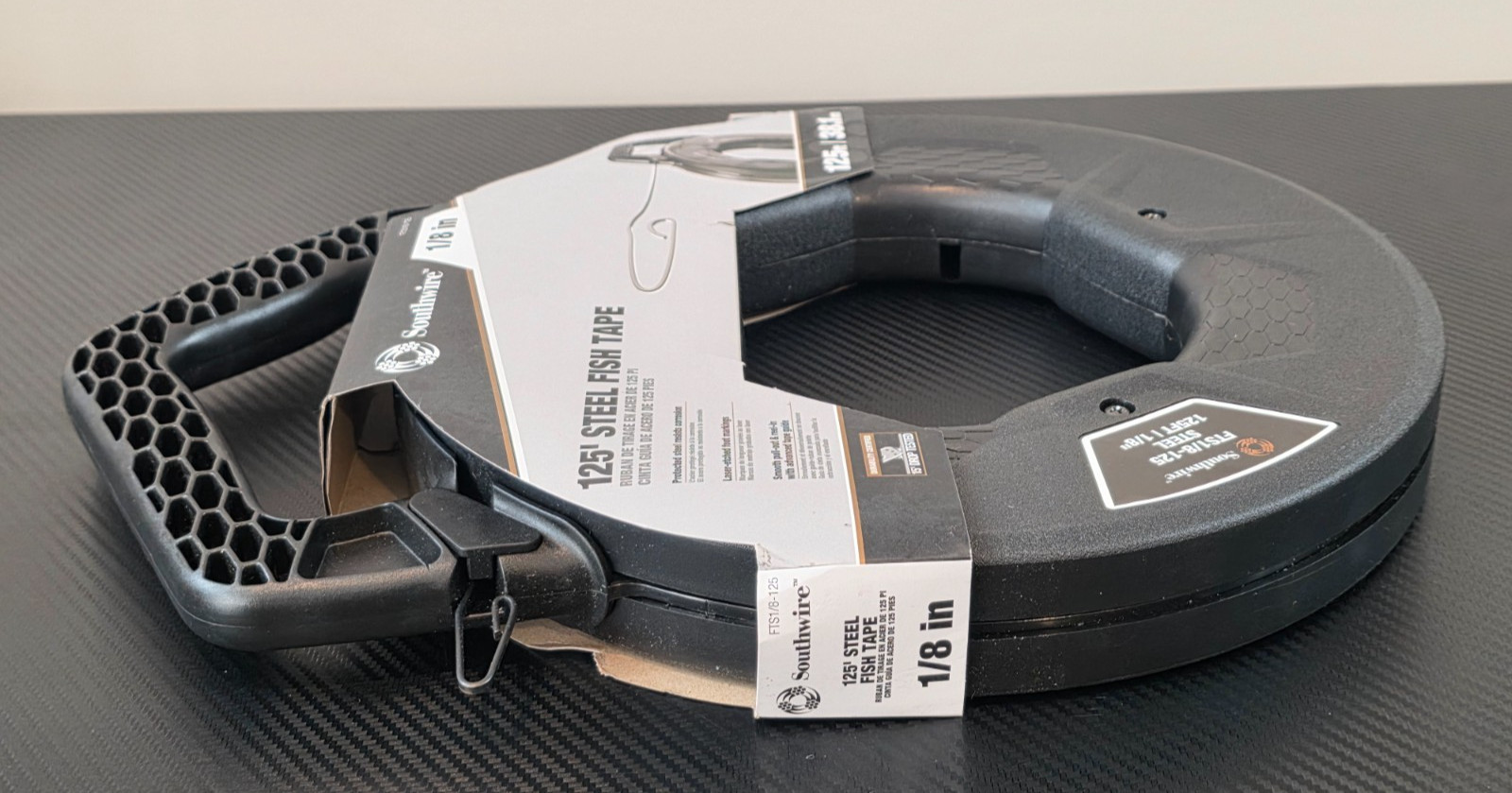 Southwire Fish Tape 1/8-inch Wide x 125-ft Flat Steel, Model # FTS1/8-125