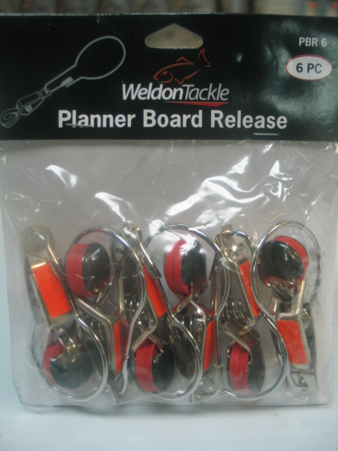 Pack Of 6 Planer Board Release Clips Weldon Tackle NEW IN Package