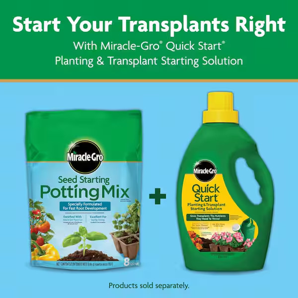 2-Pack Miracle-Gro Seed Starting Potting Soil Mix-16 Qt for Optimal Plant Growth