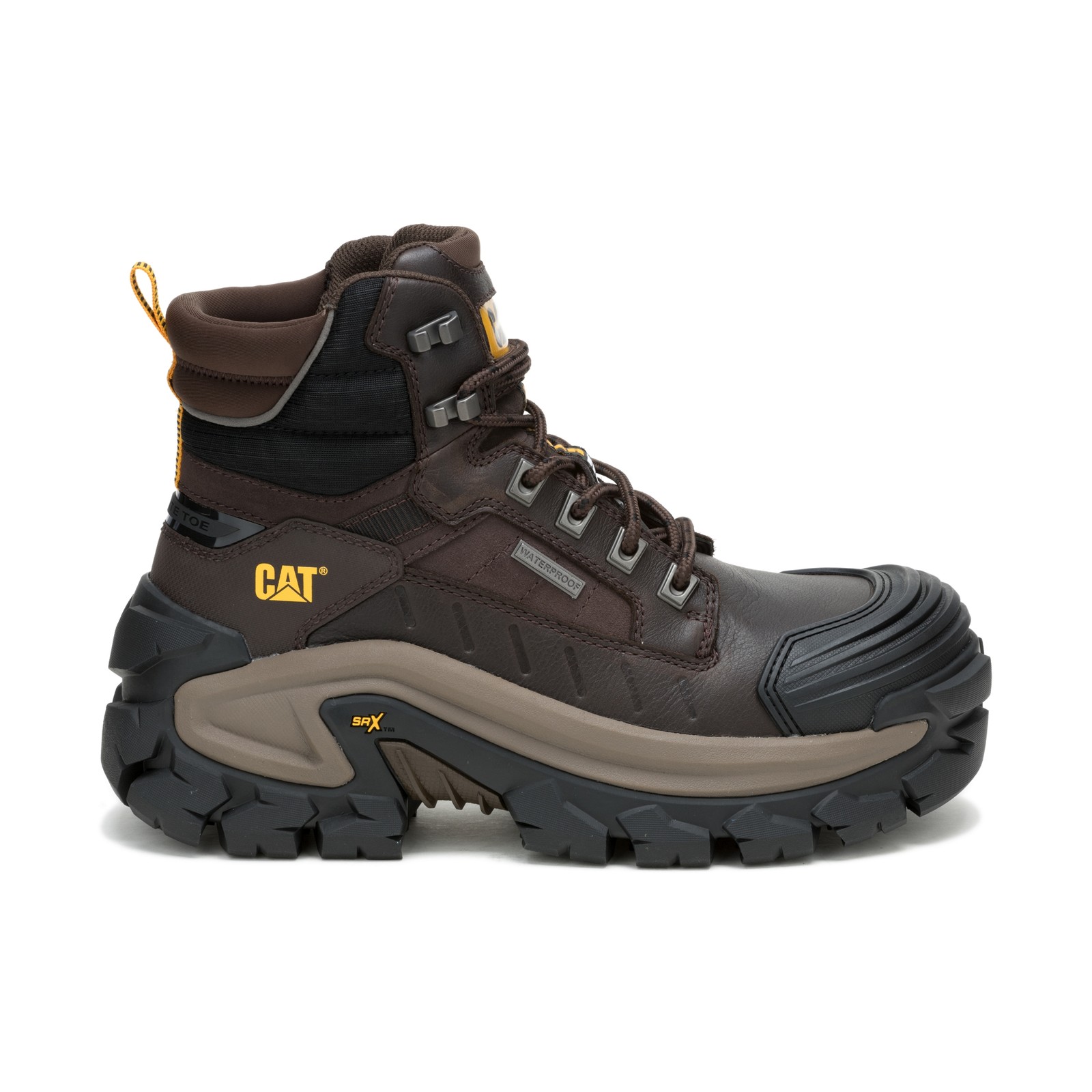 Caterpillar Men Invader Max Waterproof Composite Toe Work Boot Shoes