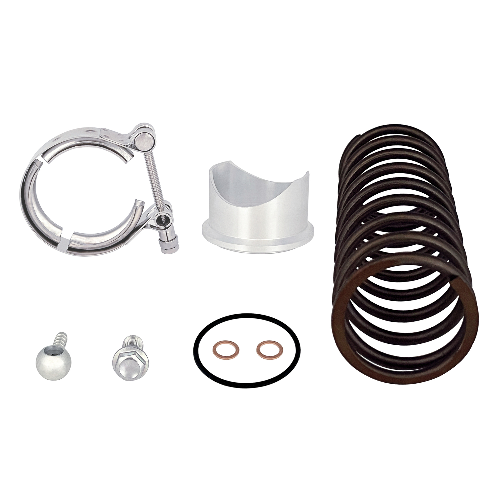 Black Universal 50mm BOV Blow Off Valve Q Typer With Tial Logo V-Band Flange