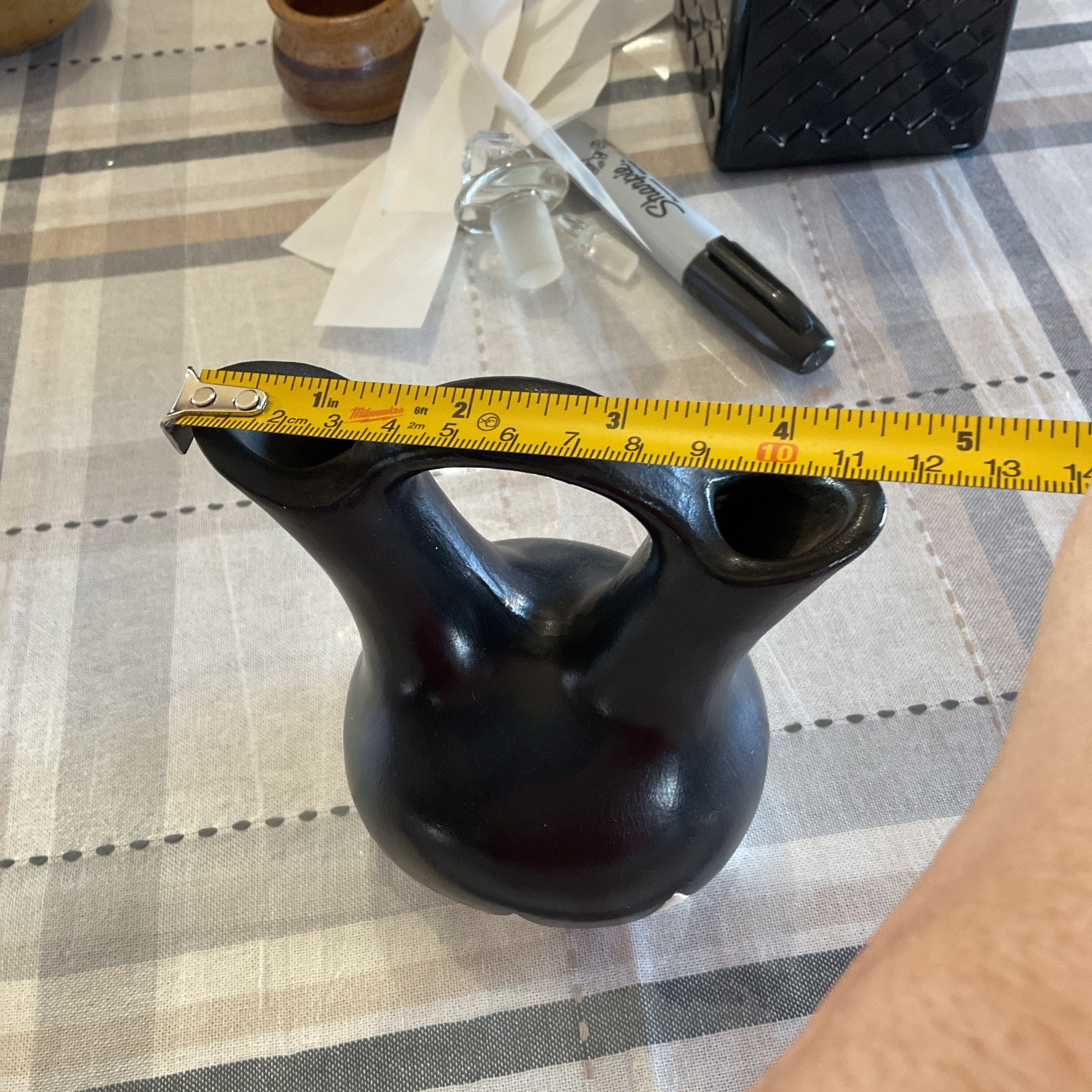 Pottery Wedding Vase Signed By Artist AG