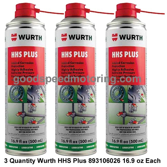 Wurth HHS Plus High Pressure Lubricant - 3 Pack   (Formerly HHS 2000 / HHS K)