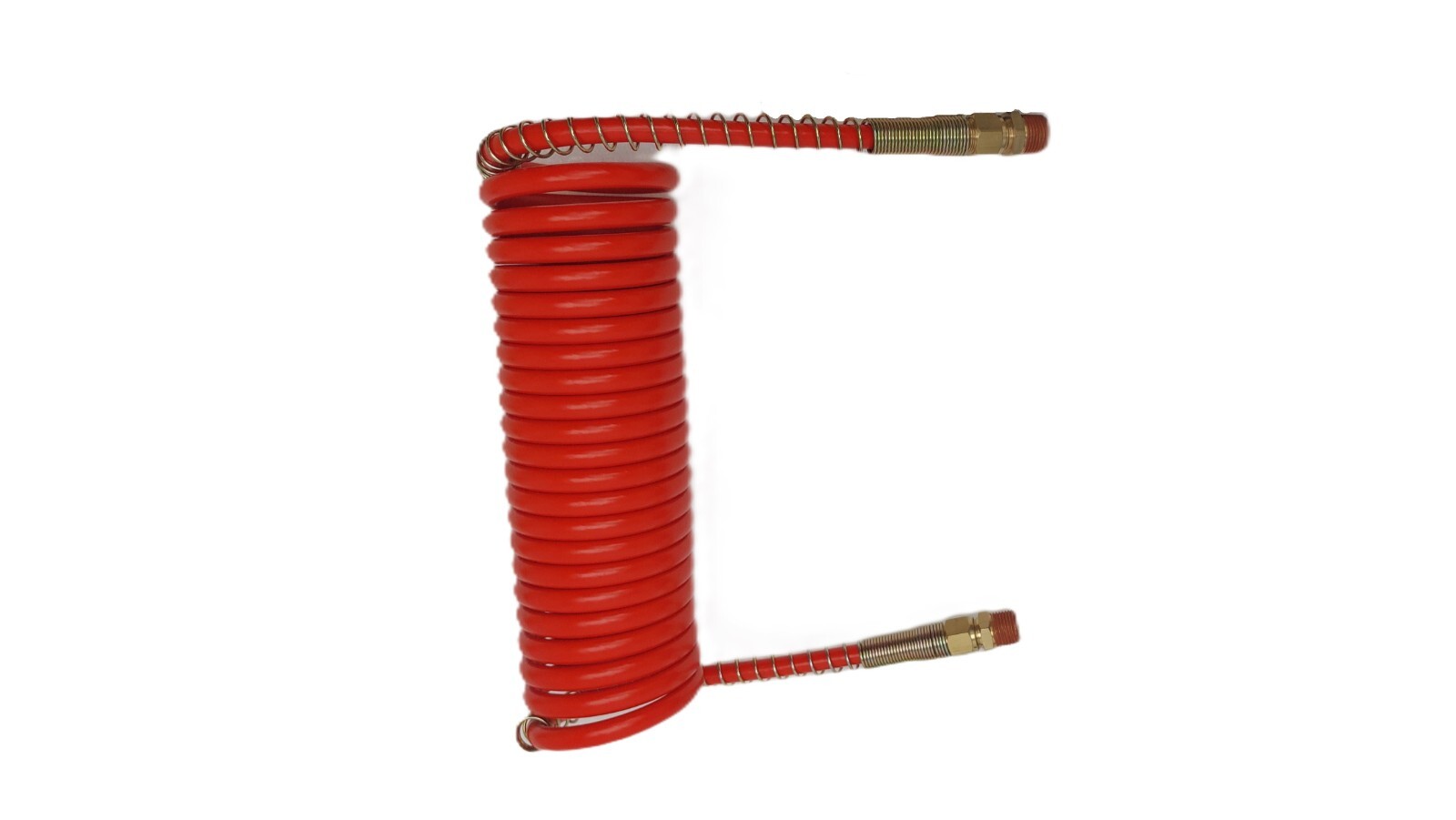 15' Coiled Trailer Brake Air Line Hoses Red and Blue 1/2" Fittings