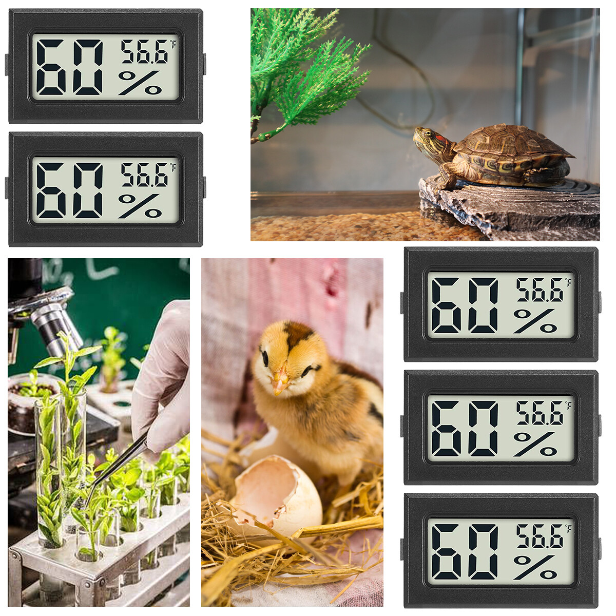 5PCS Digital LCD Indoor Temperature Humidity Meter Thermometer Hygrometer Tester