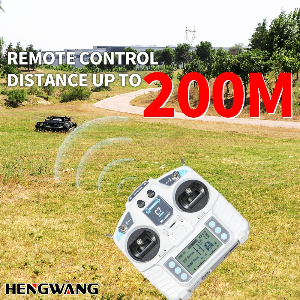 Robot lawn mower sale！22HP Remote Control Lawn Mower 65° Climbing HW608-90