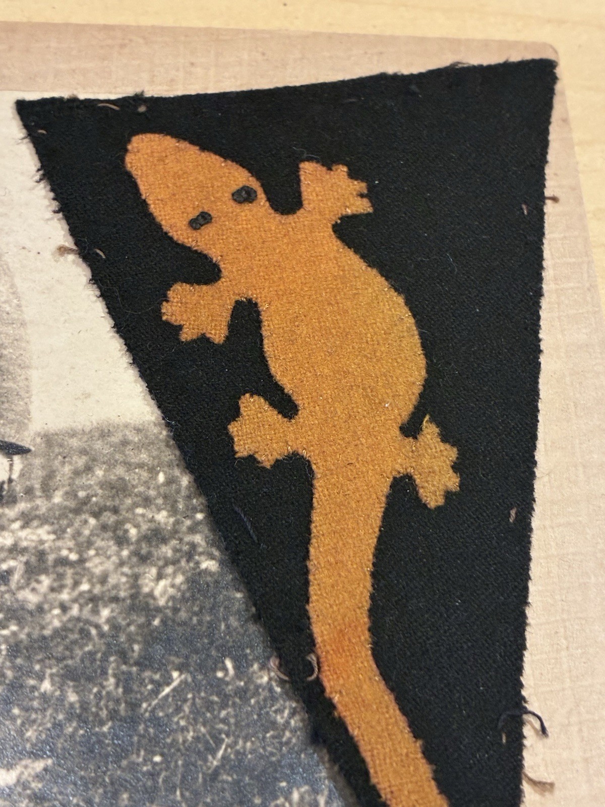 RARE WW1 US ARMY AEF 40th ENGINEERS (CAMOUFLAGE) UNIT,PATCH AND SET COLLAR DISC