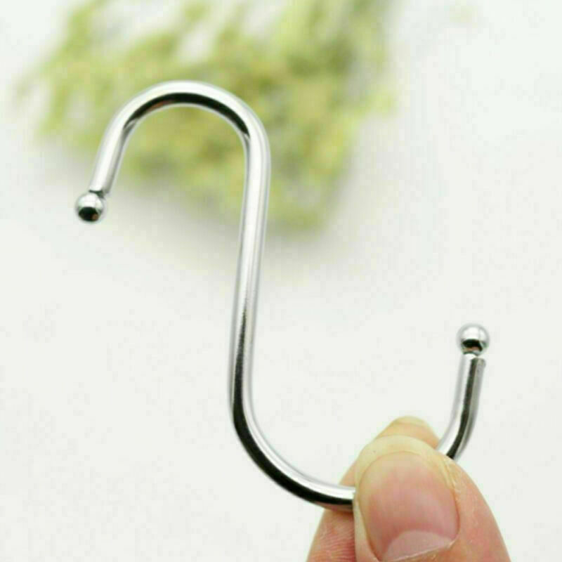 S Shaped Hanging Hooks Stainless Steel Hooks Kitchen Bathroom Bedroom Cap Hanger