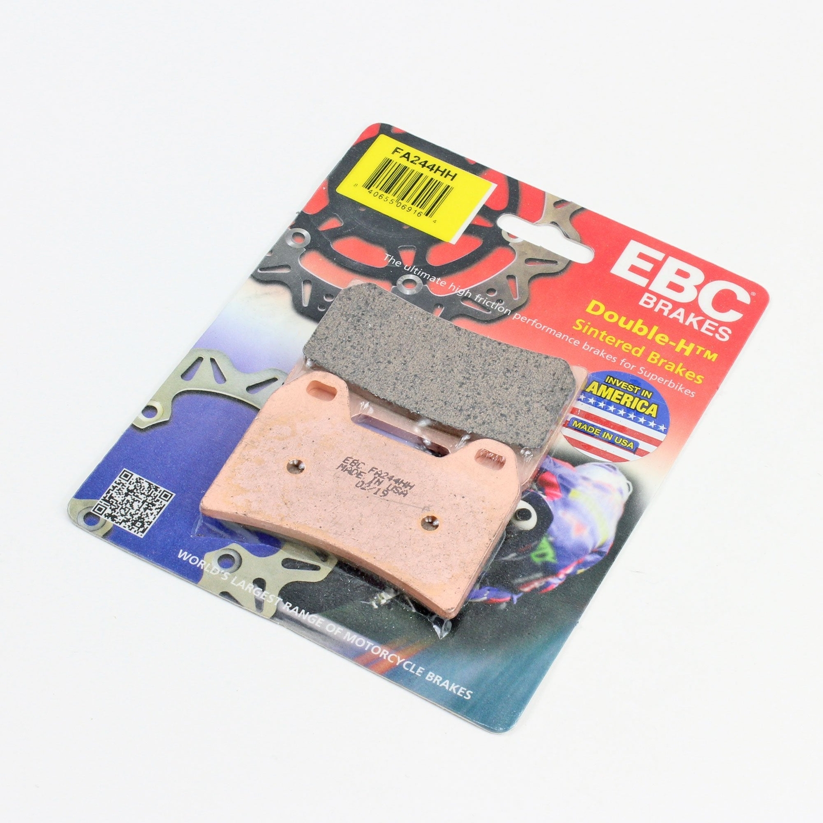 EBC FA244HH Brake Pads - HH Sintered Pads for Motorcycle - 1 Pair
