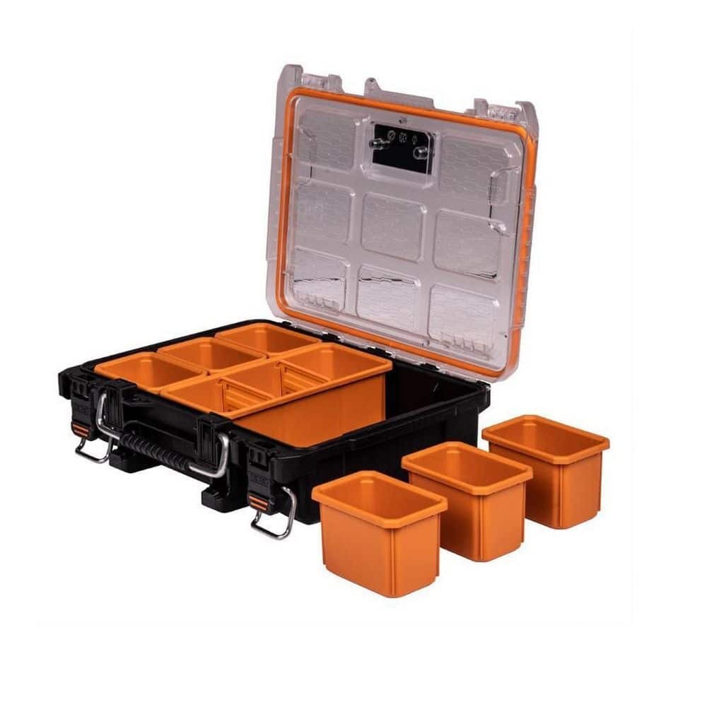 Ridgid Small Parts Organizer Compact Pro Gear System 22" 6 Compartment Tool Case