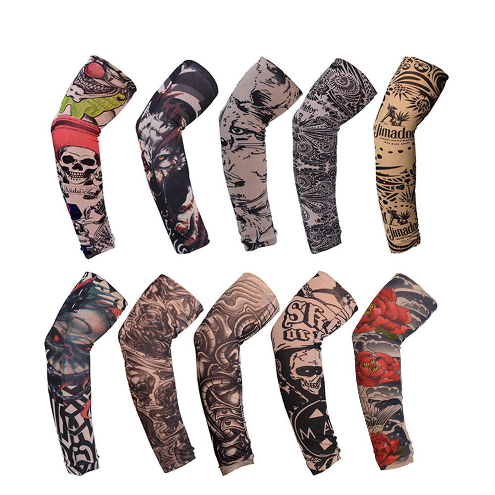 10PCS Cooling Arm Sleeves Cover UV Sun Protection Outdoor Sport Summer Men Women