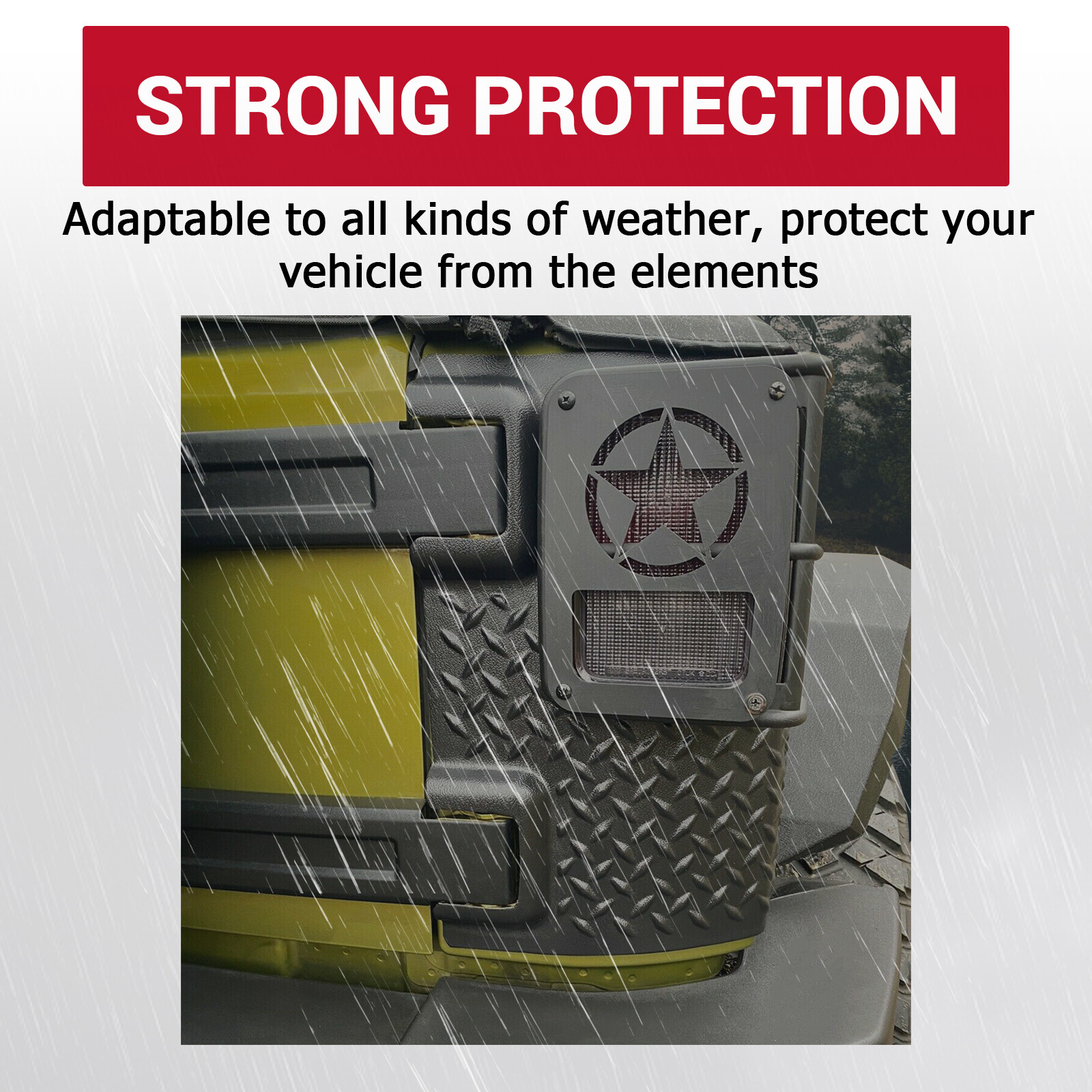 Rear Corner Guard Body Armor Tail light Cover for Jeep Wrangler JK JKU 2007-2018