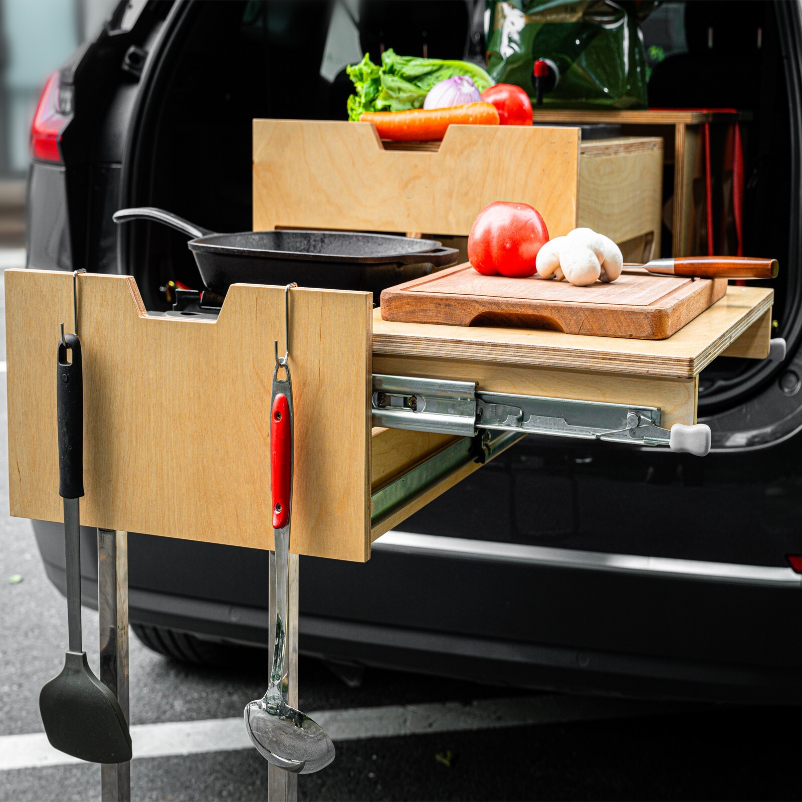 XK Overland Kitchen Box WD711 All-in-One Camping with Washing, Chopping, Cooking