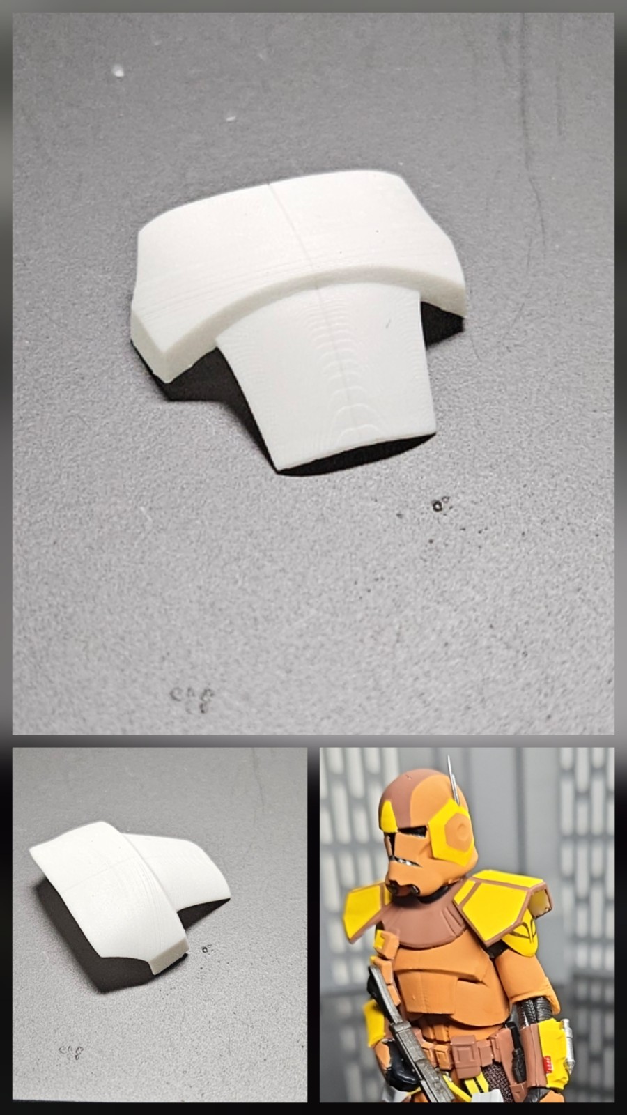Star Wars 3.75 1/18 3D Printed Clone Torso & Back Accessories