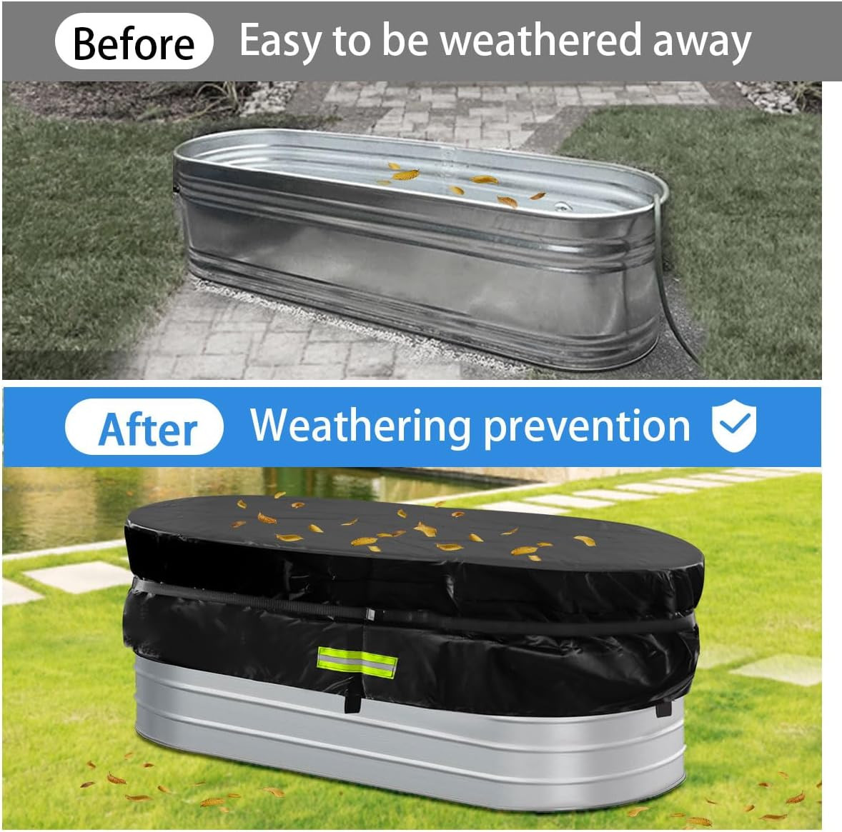 8Ft Stock Tank Horse Trough Cover Water Trough Cold Plunge Insulated Cover for