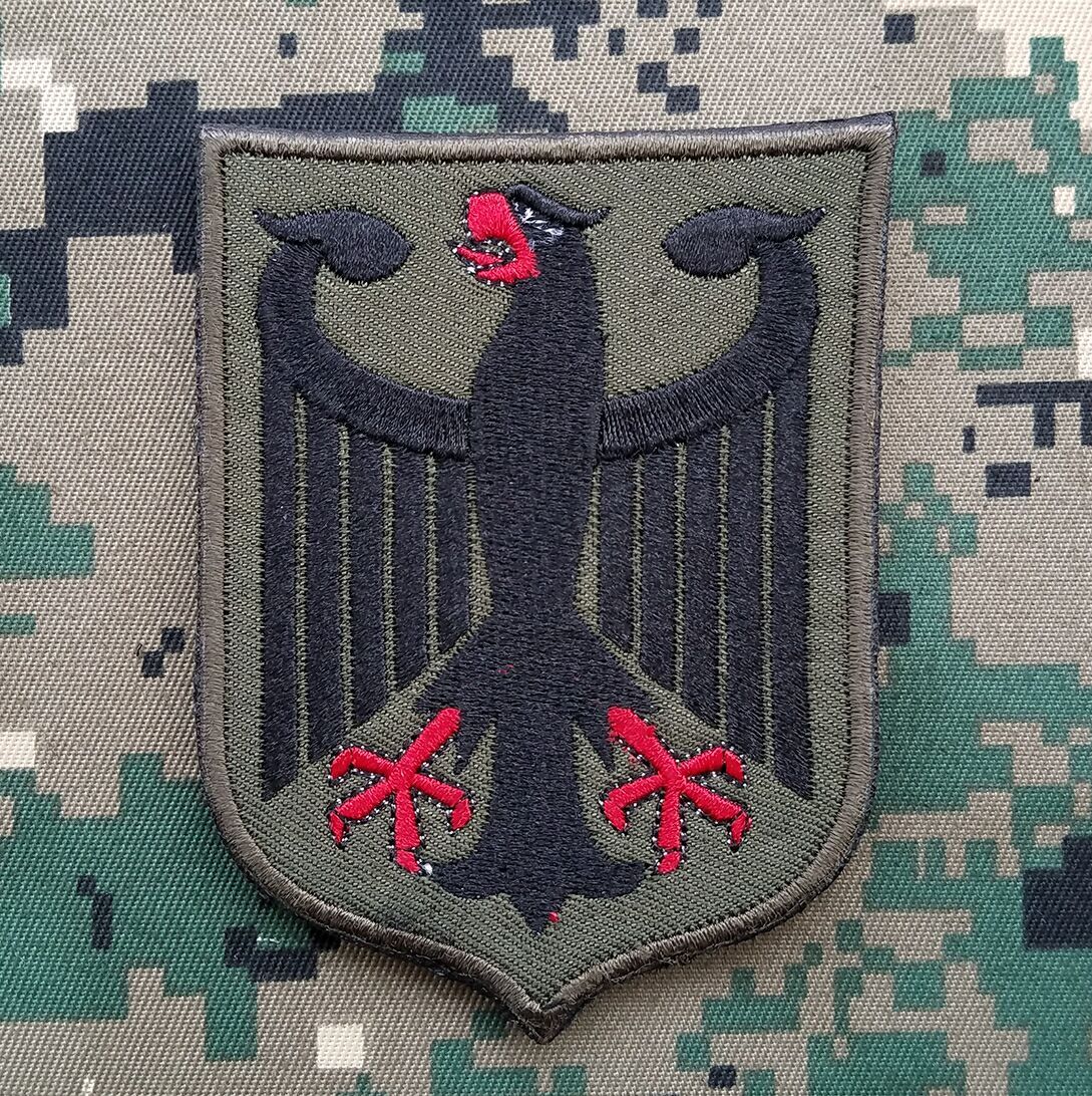 GERMAN EAGLE GERMANY FLAG TACTICAL ARMY EMBROIDERY HOOK LOOP PATCH BADGE FOREST