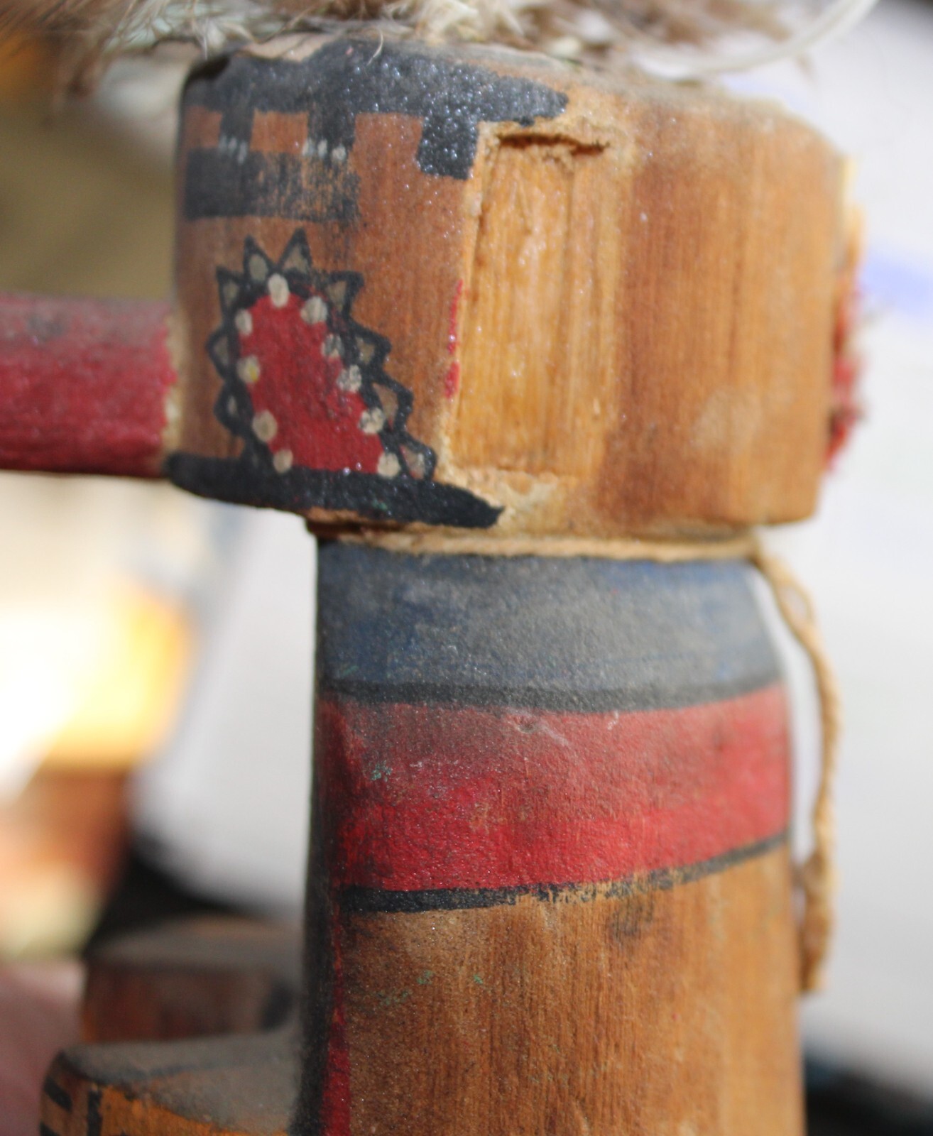 Antique 1910's Tall Painted Kachina Doll Southwestern Native American 7"