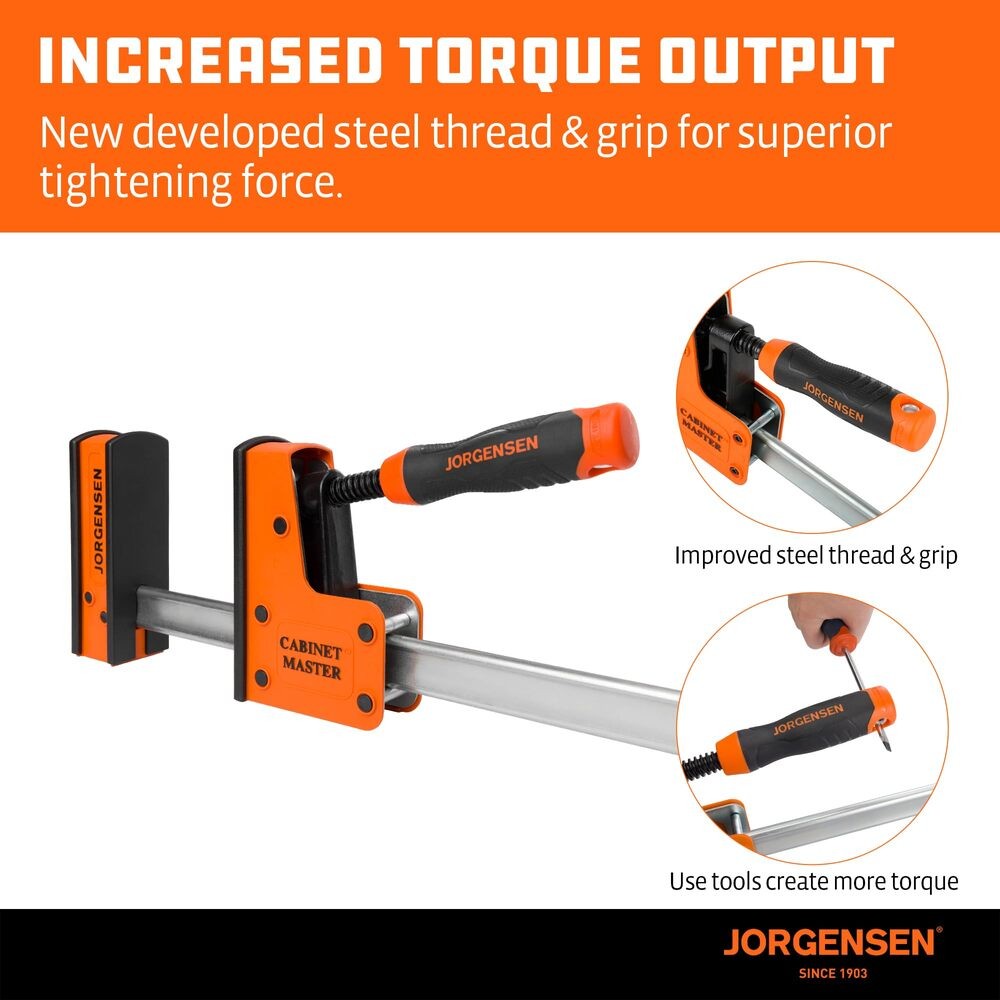 JORGENSEN 2-Packs 36" Parallel Bar Clamp Heavy-Duty Cabinet Master Clamp 2200lbs