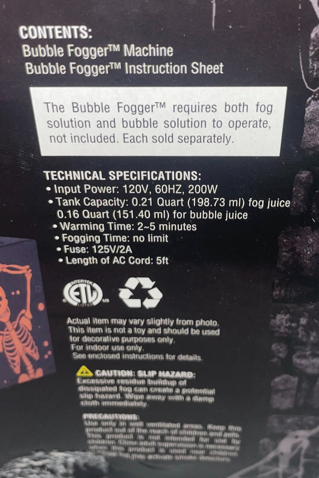 Spirit Halloween Bubble Fogger Works