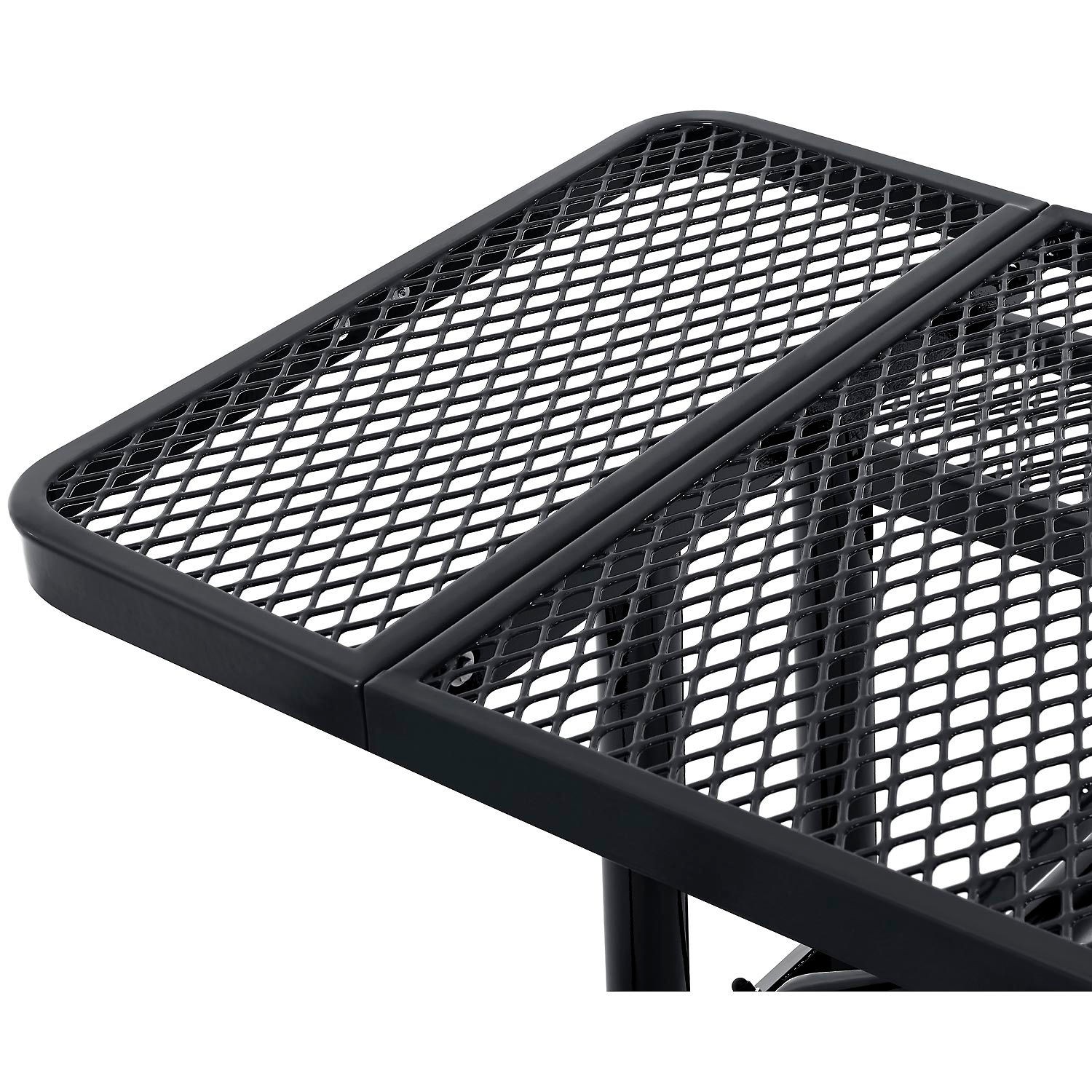 Global Industrial 8' LRectangular Picnic Table Expanded Metal Black