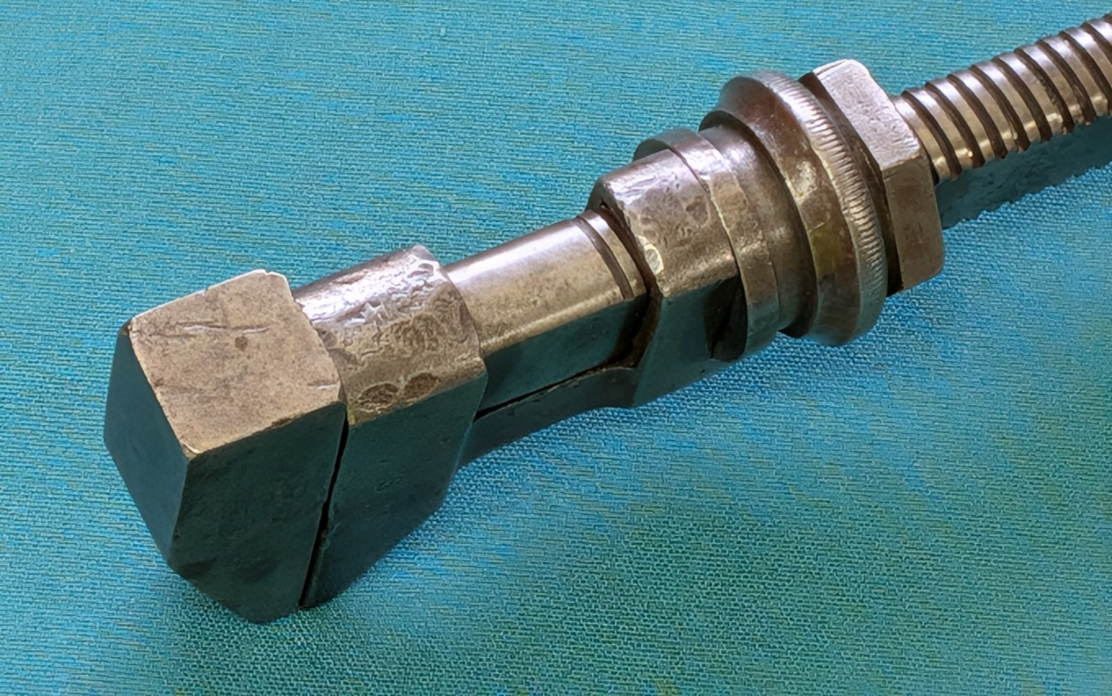 1900's Bemis & Call Co. No. 37 Nut/Monkey Wrench 10" Wood Handle Merrick Pattern