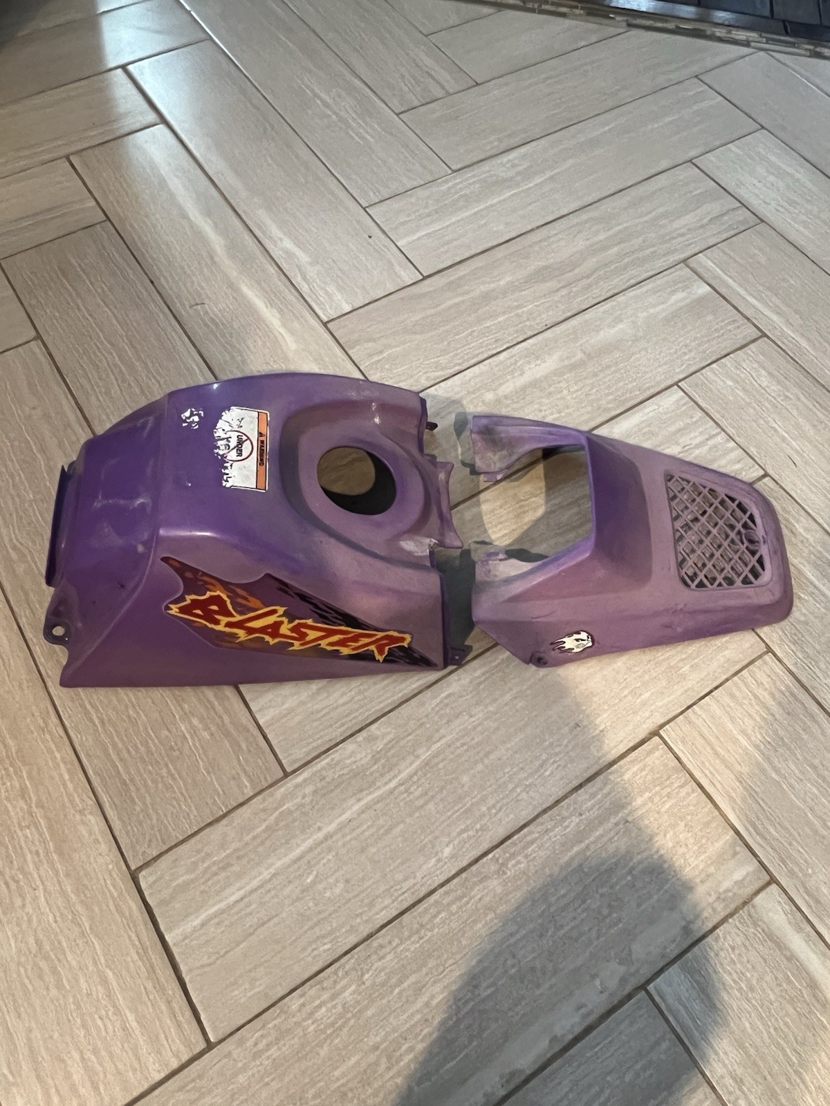 Yamaha Blaster 200 1988-2002 Gas Tank Plastic And Front Plastic Used Oem PURPLE