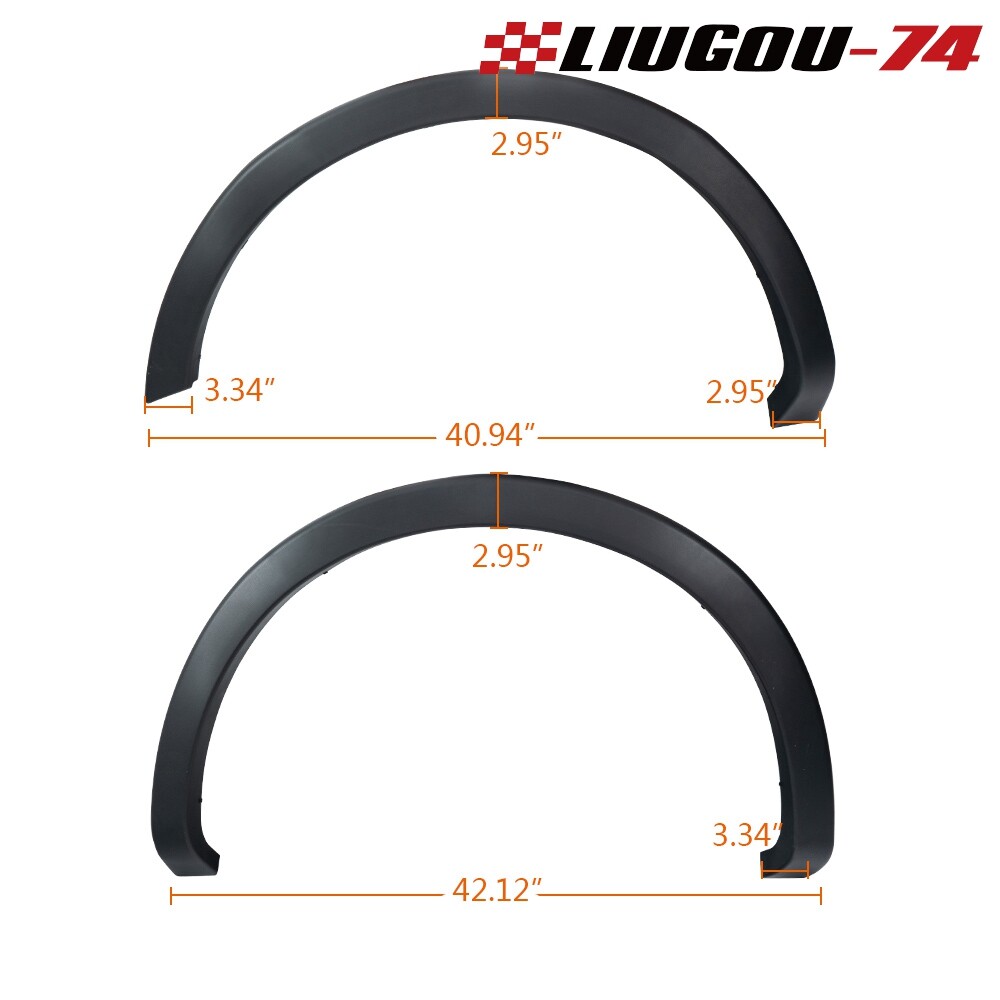 Fit For 2009-2014 Ford F150 Factory Style Front Rear Fender Flares Black USA