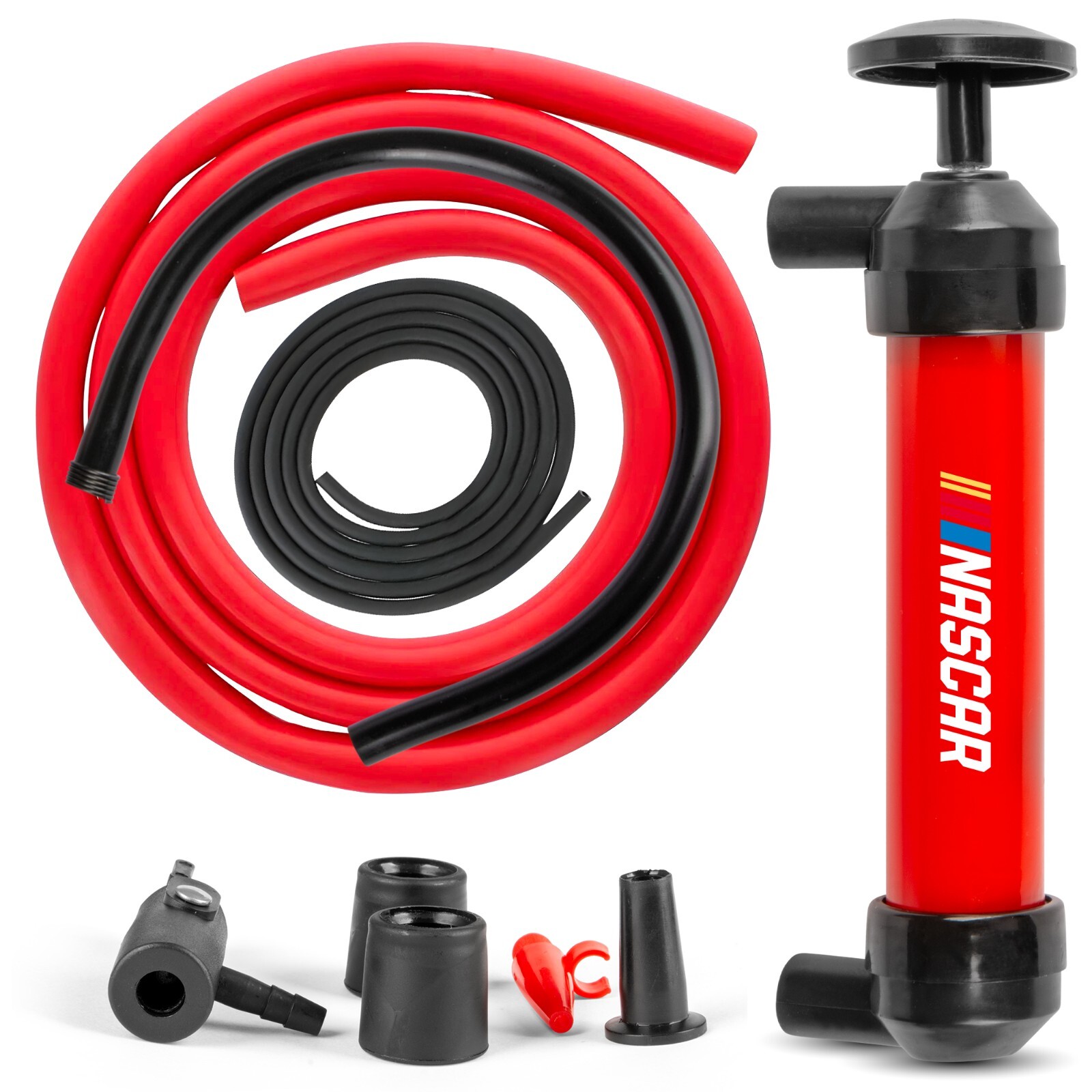NASCAR Transfer Pump-Multi-Use Hand Siphon for Gasoline, Oil & Liquids, Air Pump
