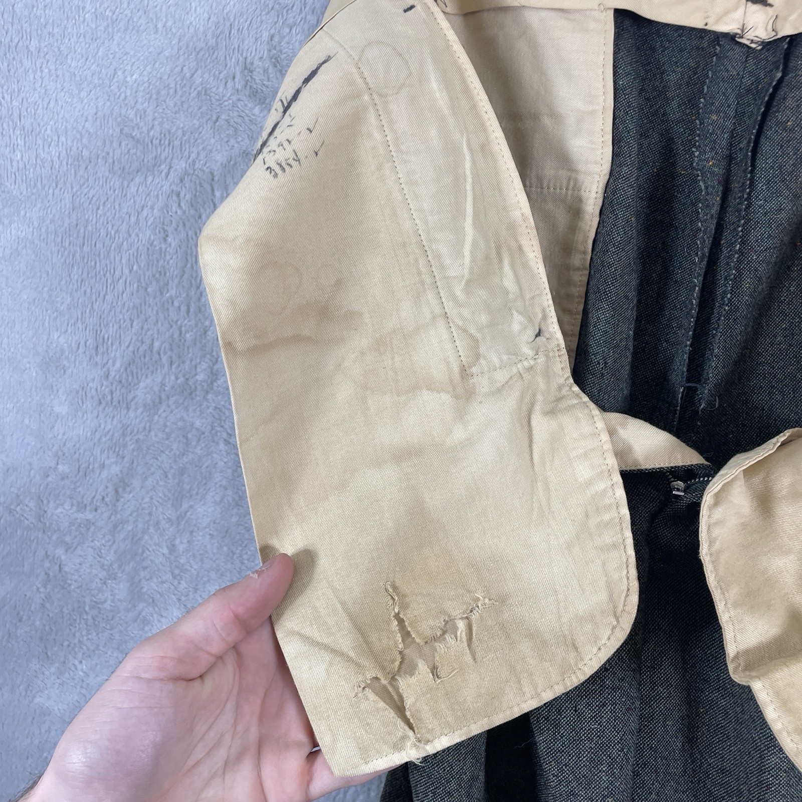 Vtg 50s Drop Loop Wool Slacks Men’s 32x32 Pendleton Rockabilly Pants Pleated 40s