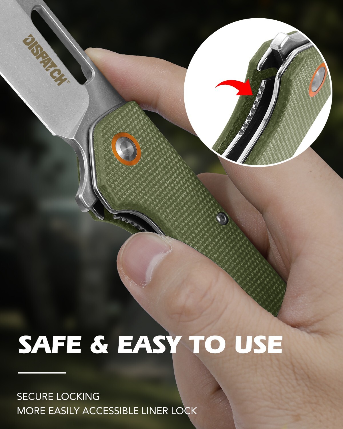 Pocket Knife with Clip,EDC Tactical Folding Knife ,Micarta Handle,Filpper Open