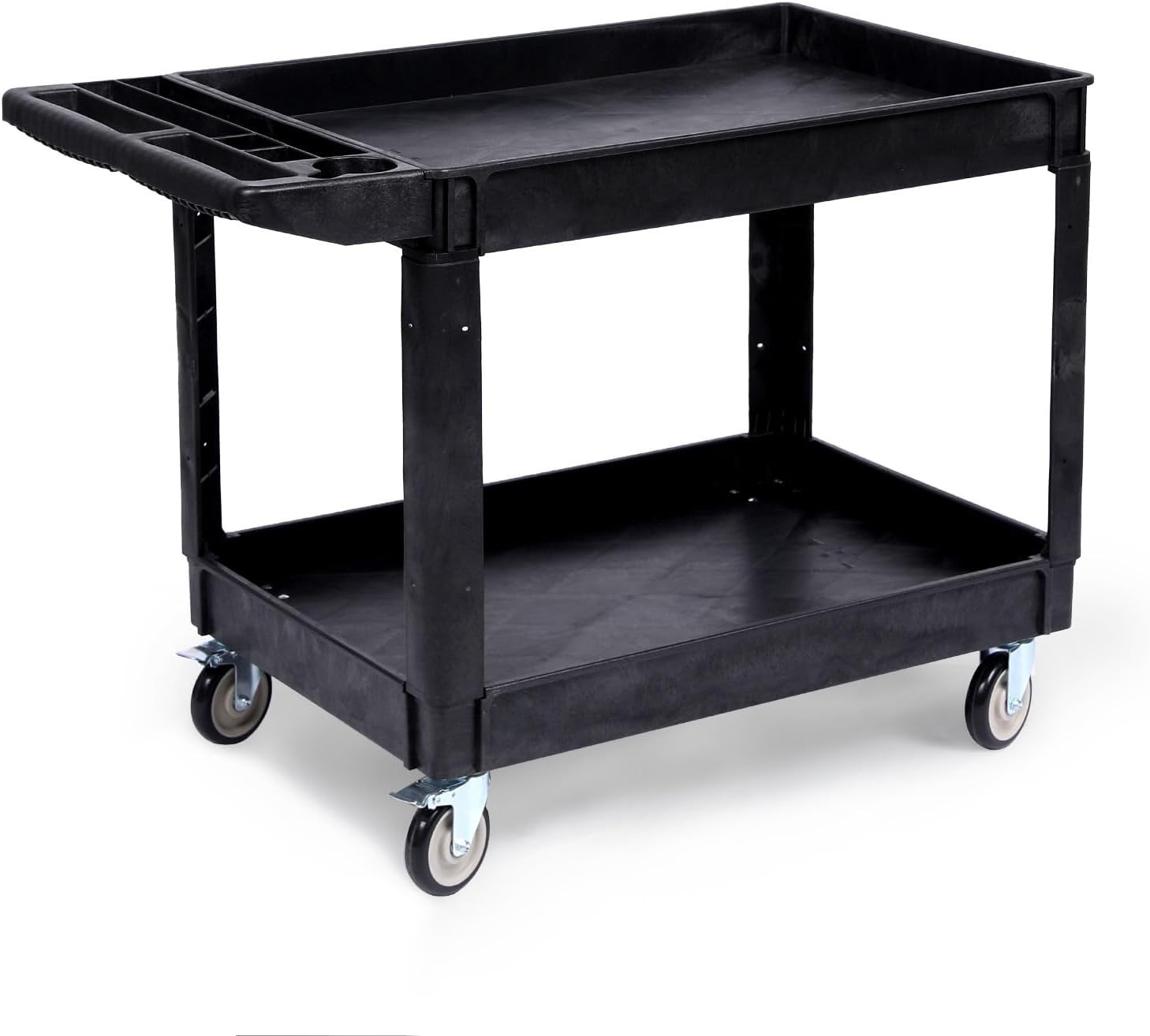 Heavy-Duty Service Shop Tool Cart, 2-Shelf, 550 lb Capacity, Rolling 40 in.