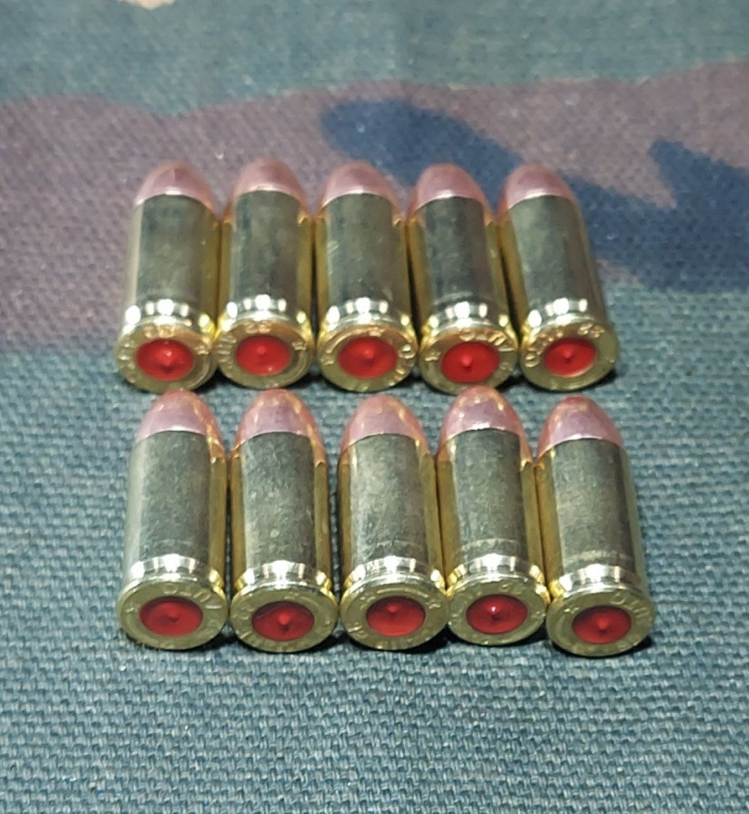 32 ACP SNAP CAPS SET OF 10 (BRASS+FMJ) REAL WEIGHT. 32 AUTO