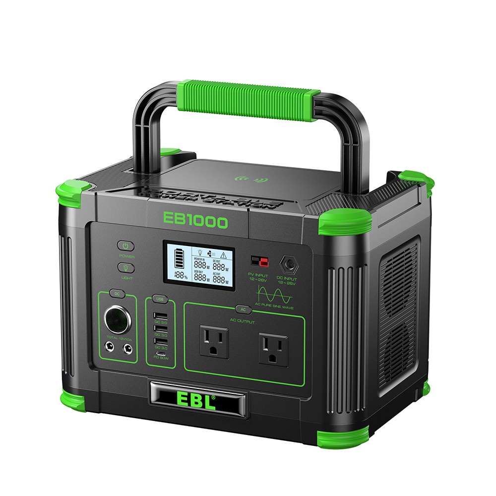EBL 1000W/999Wh LiFePO4 Lithium Battery Portable Power Station Power Sup⁣ply