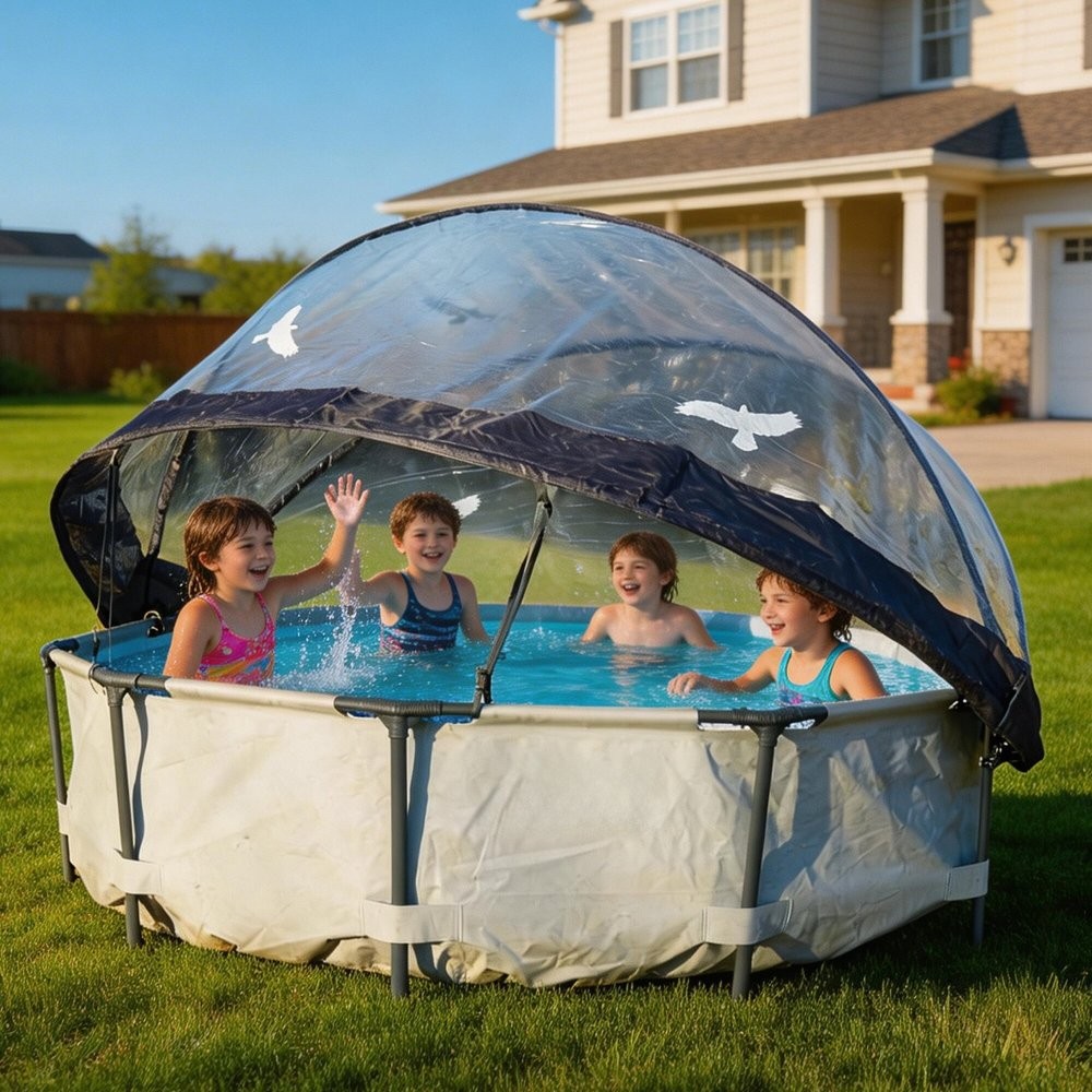 15 Foot Round Multifunctional All Weather Cover Pool Dome Enclosure for Outdoor