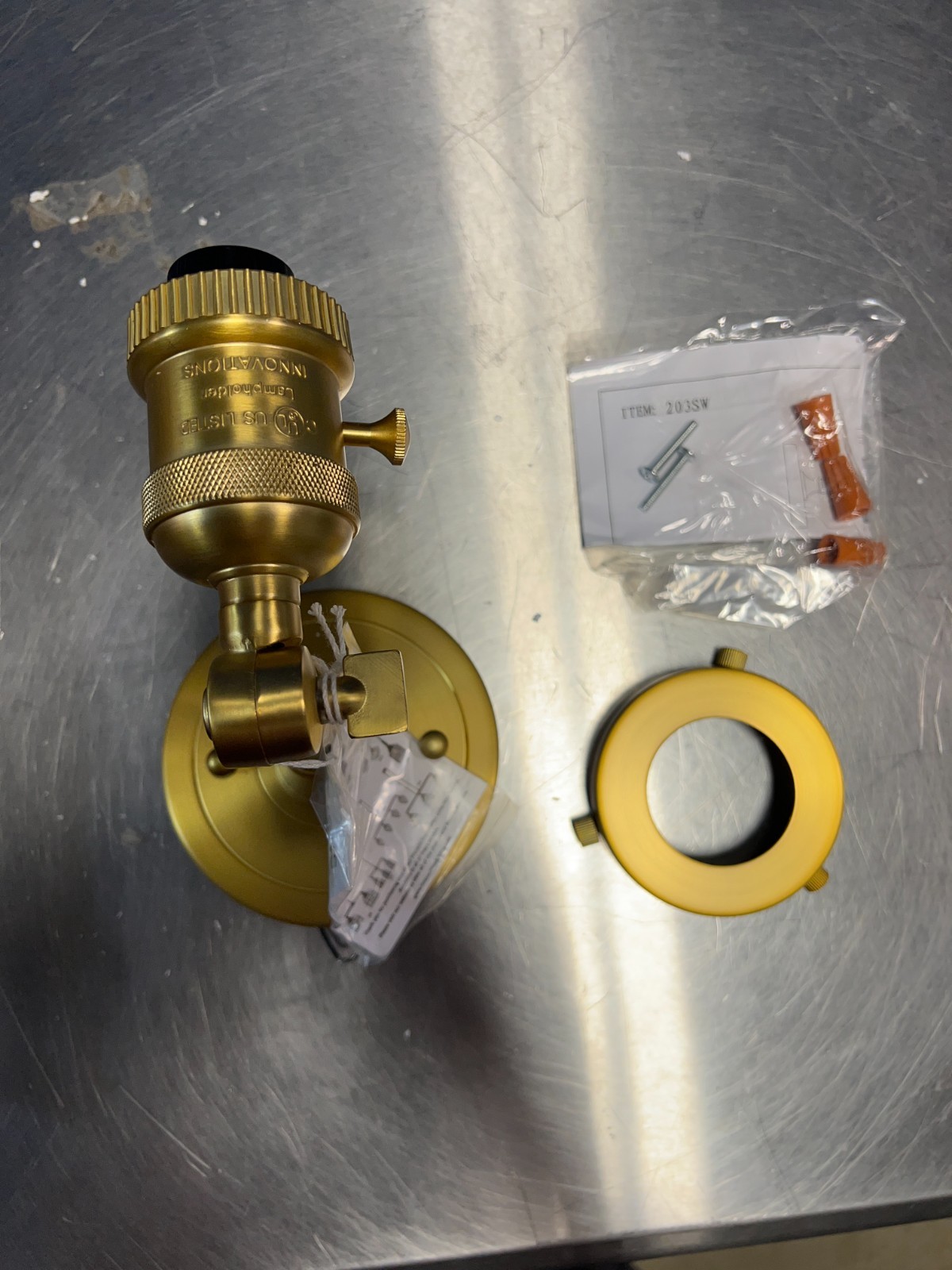 Innovations 43 Large Cone 1-Lt Sconce w/Switch, S Gold/Plated SM - 203SW-SG-G43