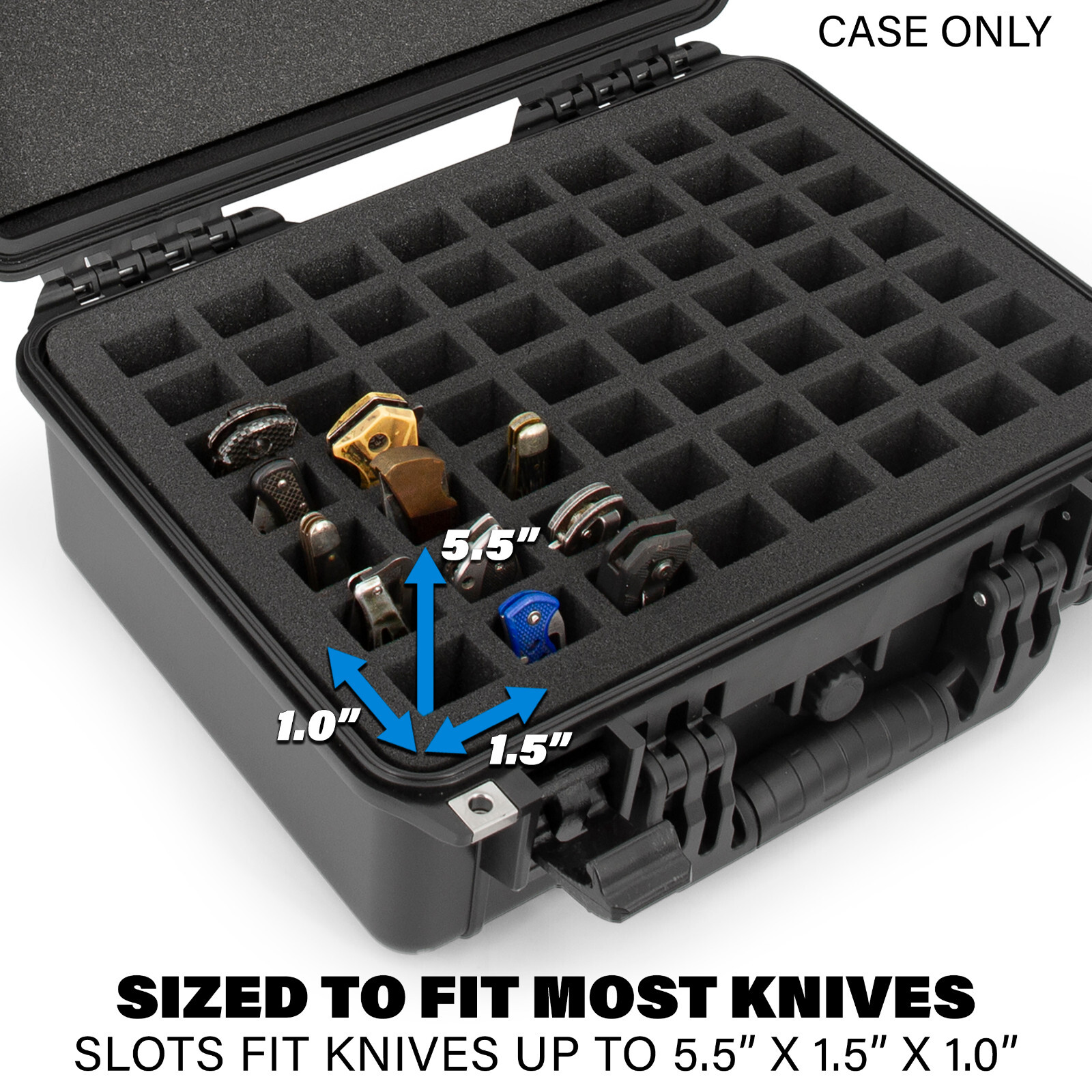 CM 56 Folding Knife Case Waterproof Pocket Knife Holder and Knife Box Organizer