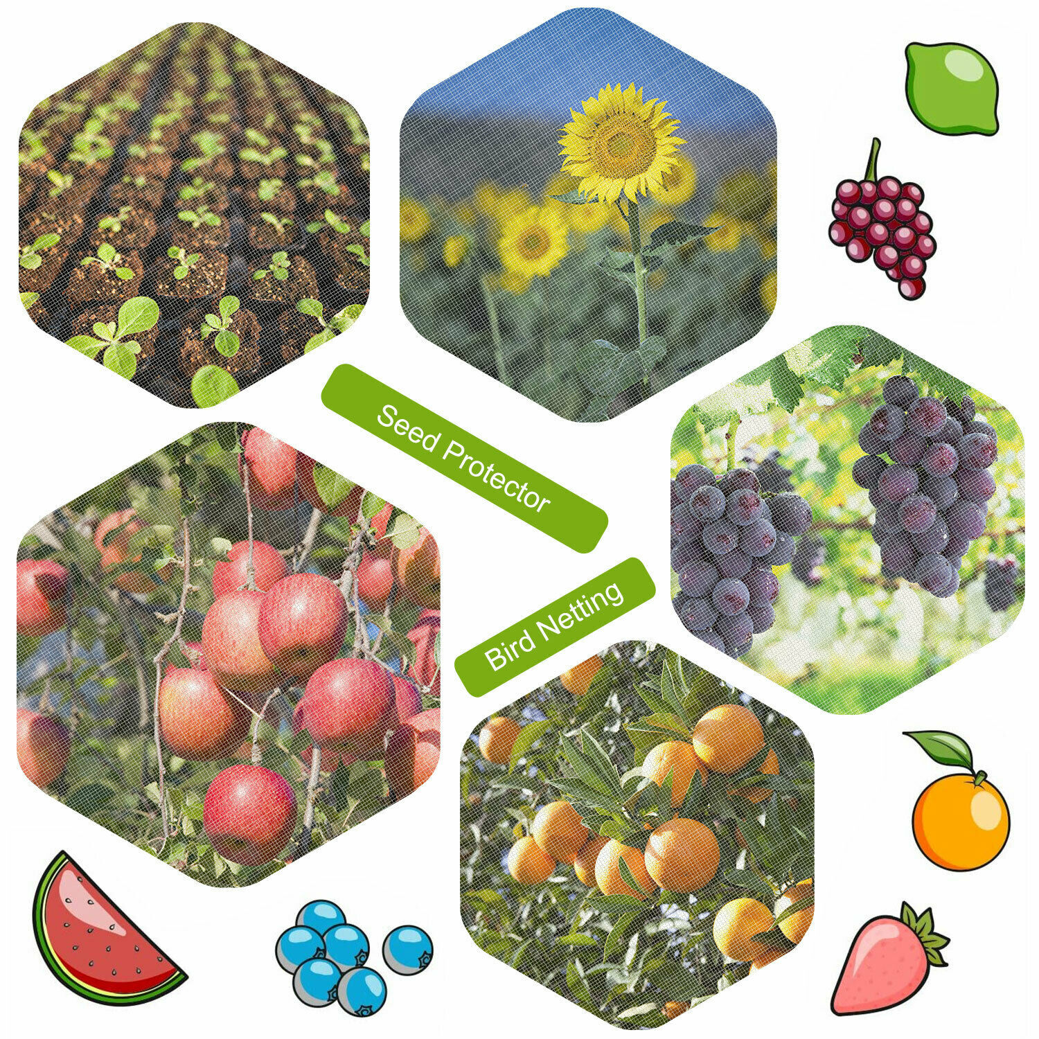 33~150ft Mosquito Garden Bug Insect Netting Barrier Bird Net Plant Protect Mesh