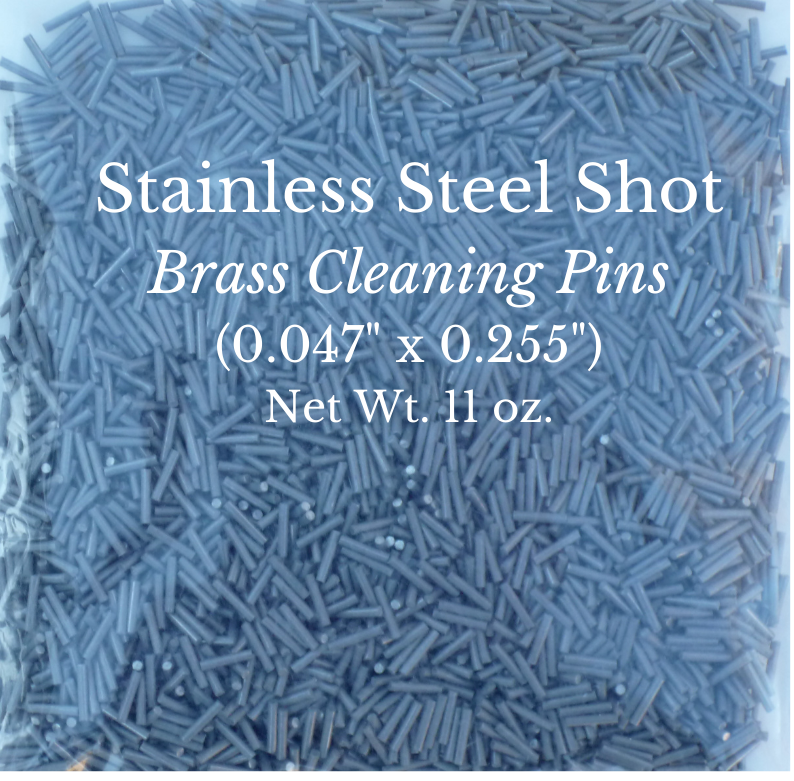 Stainless Steel shot for cleaning & burnishing Brass Casings(Pins .047" x .255")