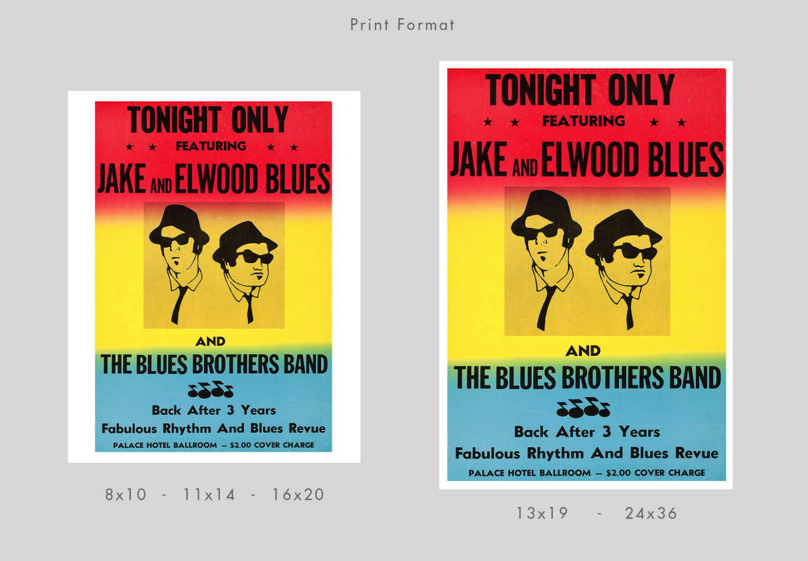 The Blues Brothers concert poster print