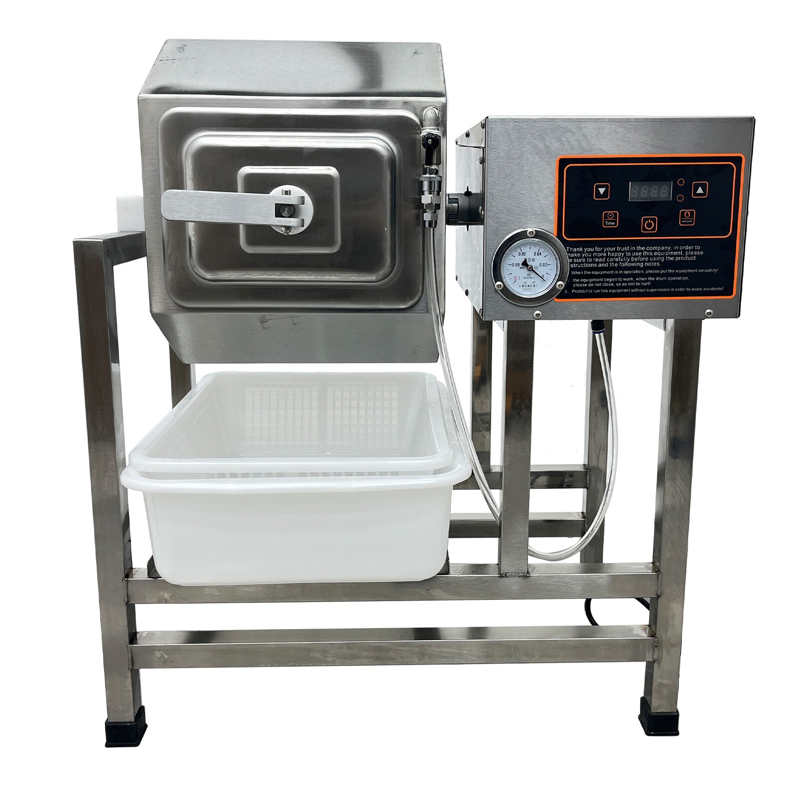 32L Vacuum Pump Meat Seafood Tumbler Marinator Mixer Curing Roll KneadingMachine