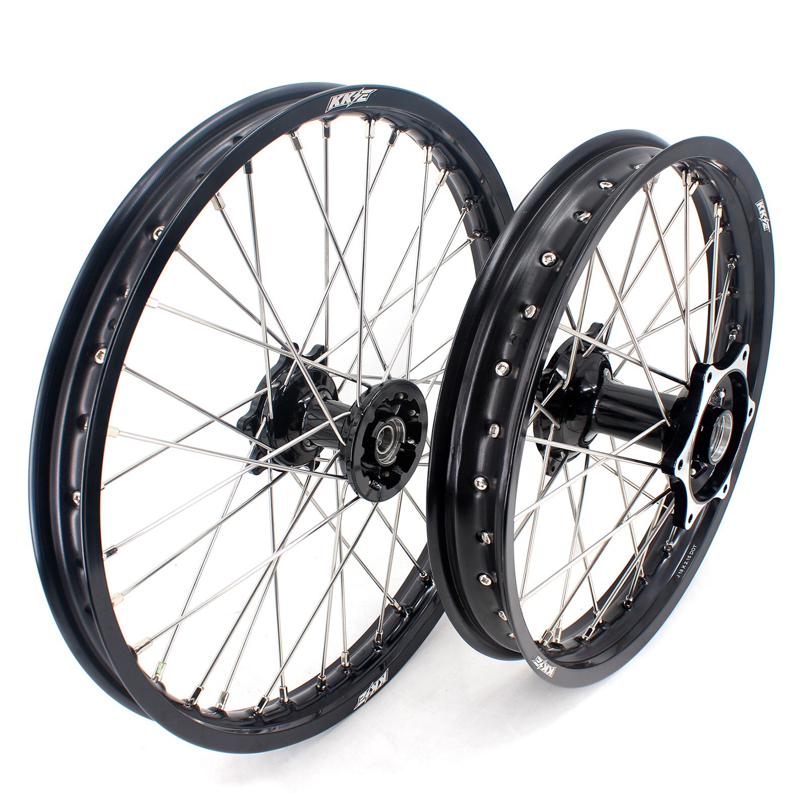 KKE 21/19" Cast MX Wheels Fit Honda CR125R CR250R 1995-2001 CR500R 1996-01 Black