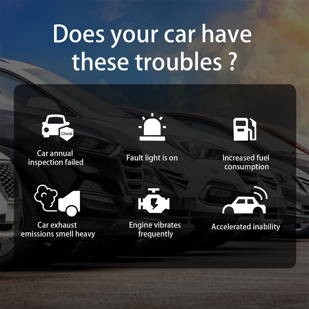 10PCS Boost Up Vehicle Engine Catalytic Converter Cleaner Cleaning Multipurpose