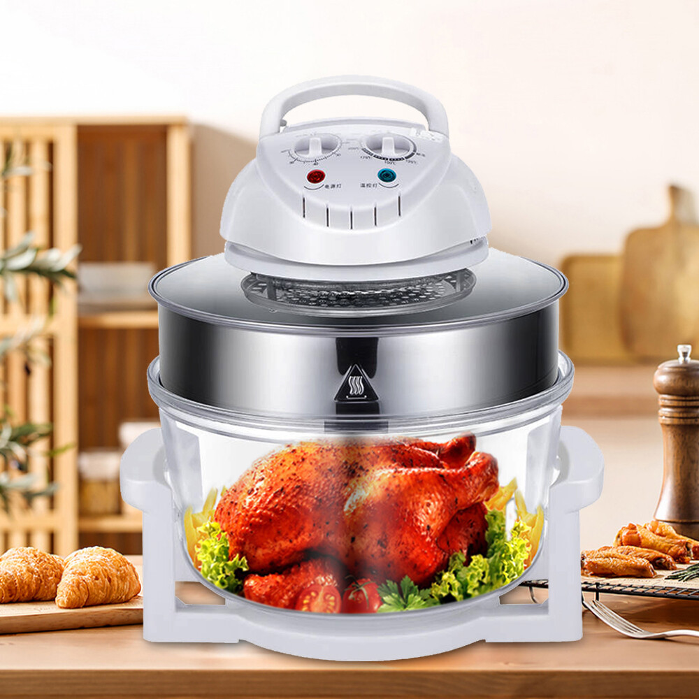 Airy Fryer, Glass Air Fryer, 360° Viewable Airy Fryer with Expansion Ring