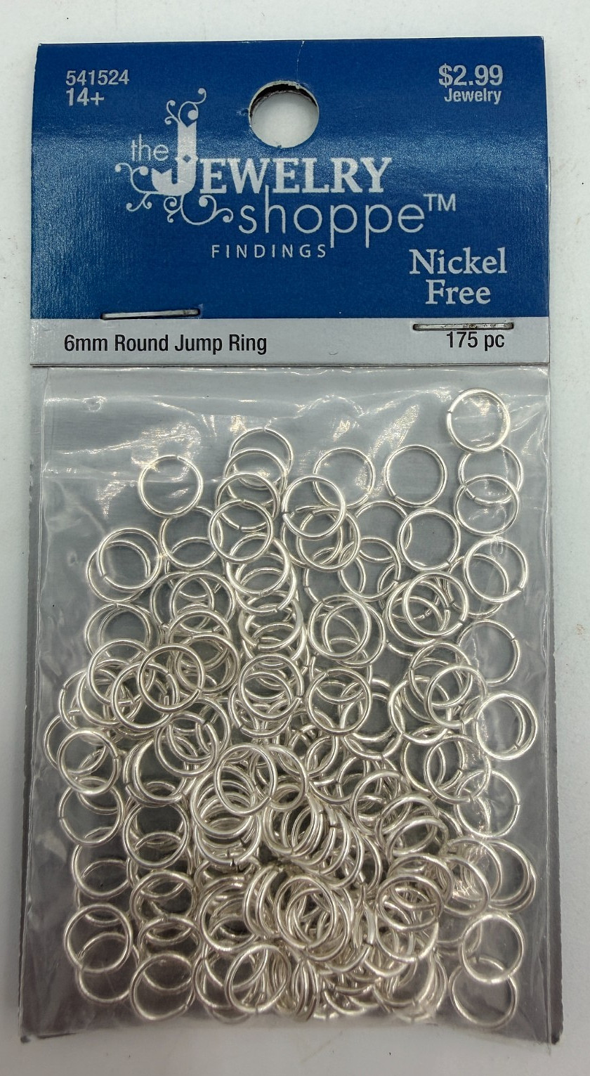 Jewelry Shoppe Findings Jump Split Rings Heavy Gauge Plated Silver 4 5 6 8 12mm