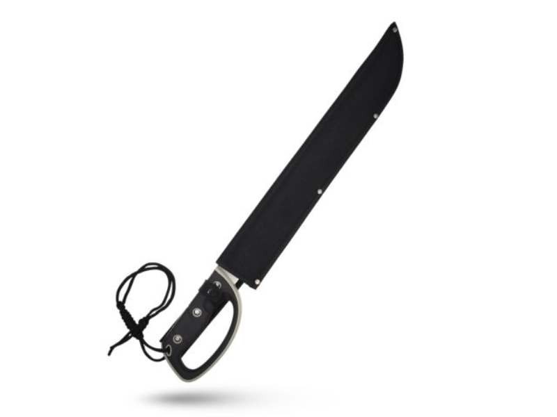 Two Tone Full Tang Gardening Machete with Nylon Sheath - Stainless Steel