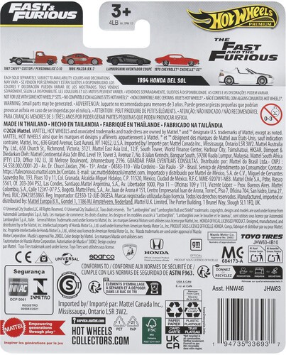 Mattel - Hot Wheels Premium Honda Del Sol [New Toy] Toy Car, Collectible