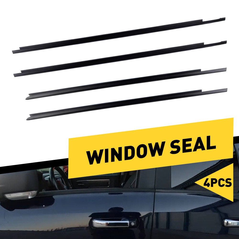 Set of 4Pcs Outer Belt Weatherstrip For 2009-2021 Ram 1500 2500 3500 4500 5500