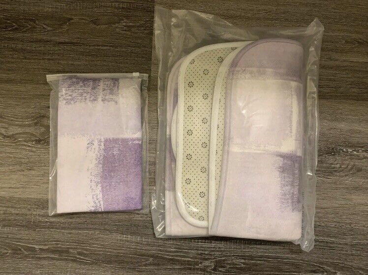 4psc Shower Curtain Set,Toilet Lid Cover,Anti Slip Floor Mat