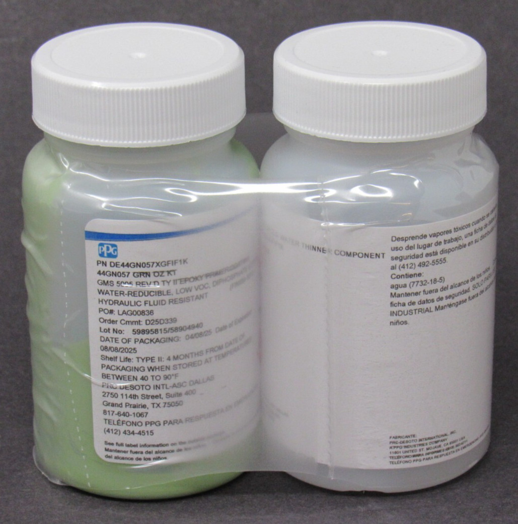 NEW PPG 2-Component Epoxy AIRCRAFT Green Primer 1oz Touch-Up Kit EXP 8-8-25 44GN