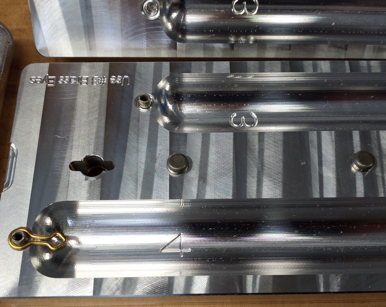 Deep Drop Weight Mold ( 2 Cavity ) 3# - 4# Combo Mold Aluminum CNC